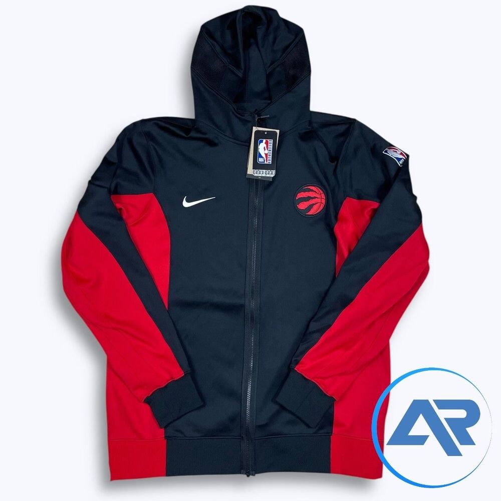 Nike Toronto Raptors Authentic Showtime Full Zip Hoodie Men's L TALL FB5738-010